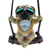 Magideal - Colgante De Coche Para Camión, Adorno Colgante Para Coche, Divertido Pug Oscilante, Espejo De Coche, Accesorios Colgantes Para Adolescentes, Hombres Y Estilo C
