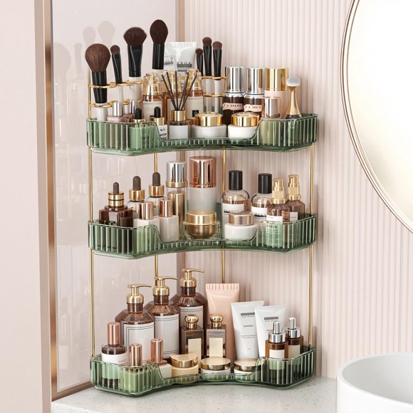 Caddy BEFSOP Organizador de Maquillaje de Esquina de 3 Niveles – Verde
