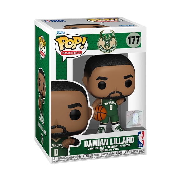 ¡Funko Pop! Figura de vinilo de Damian Lillard de los NBA Bucks, 10 cm