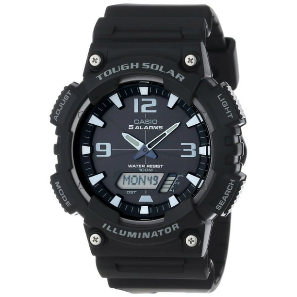 Reloj Para Hombre Solar Sport Combination Negro Y Gris Aqs810w-1av