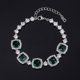 thumbnail image 1 of Pulseras de Graduación de Plata Esterlina 925 para Mujer 8 X 8 Mm Corte Sug-loaf CZ Diamante Simulado Rojo Azul Verde Cadena de Pulsera Aniversario Boda San Valentín Joyería para Ella, 1 of 5
