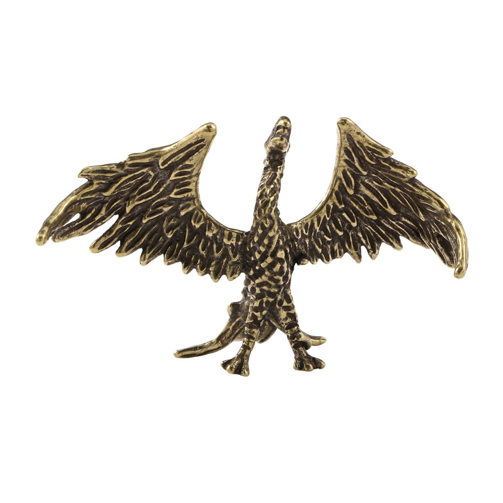 Magideal - Adorno De Fénix De Llama De Latón, Decoración Hecha A Mano Para El Hogar, Decoración Feng Shui, Estatua De Fénix Para Mascota De Té Para Centro De Mes
