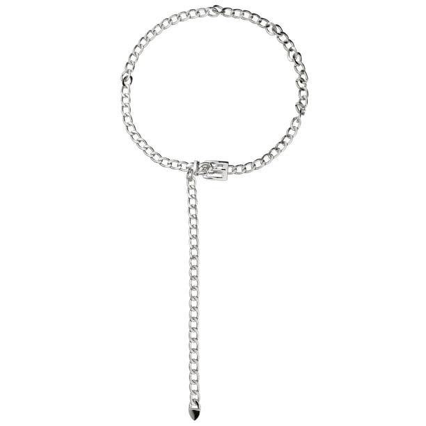 Cinturones de Cadena de Metal para Mujer INSPIRE CHIC Cinturones de Cadenas para Vestidos Jeans Cinturón Decorado 37.8" Hebilla Cuadrada Plateada