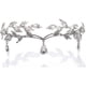 thumbnail image 1 of Diadema con corona de boda con hojas de diamantes de imitación, diadema con colgante de cristal para cumpleaños y bodas., 1 of 7
