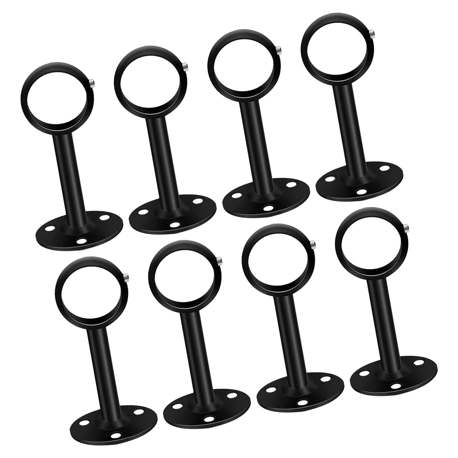 Magideal - 8 Piezas Soporte De Barra De Cortina De Techo Soporte De Barra De Cortina Soporte De Riel Soporte De Montaje Soporte De Poste De Cortina Colgador Para