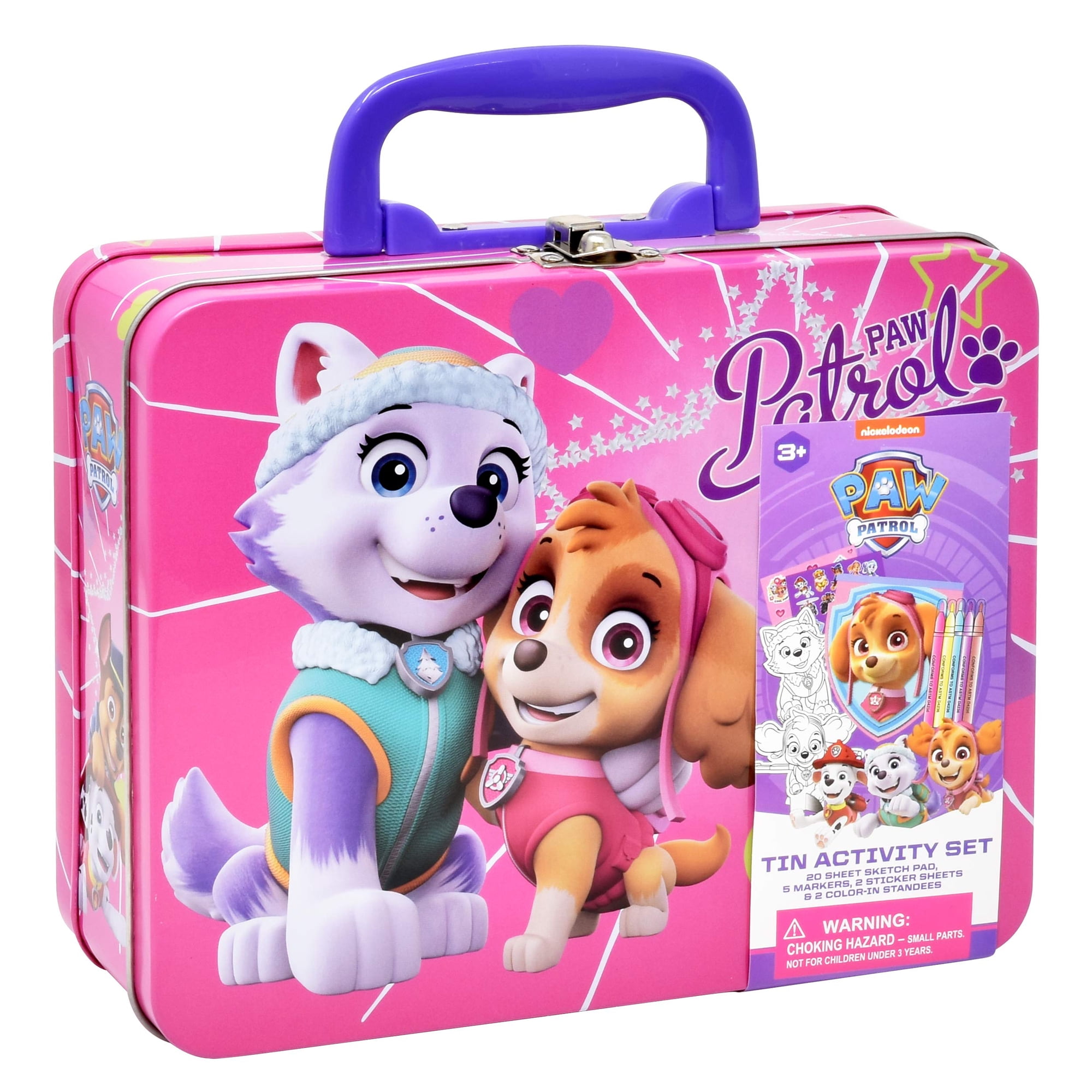 Caja De Lata Para Colorear Y Actividades Paw Patrol Con Marcadores Y Pegatinas