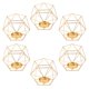 thumbnail image 5 of 6Pcs 3D Geometric Candelero de la boda Votive Candel Tealight Holder Golden, 5 of 6