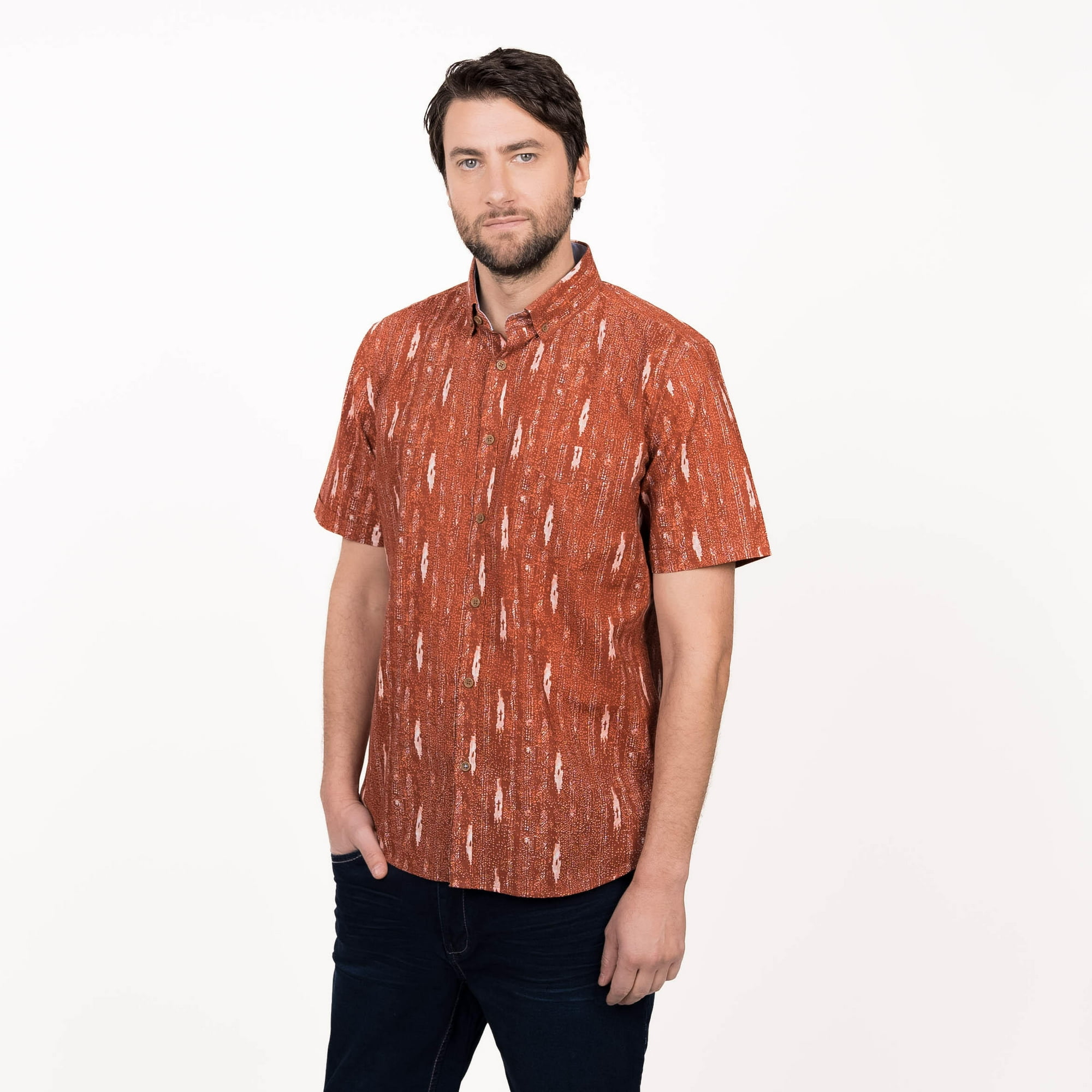 Truval - Camisa M/c Estampada Slim Fit