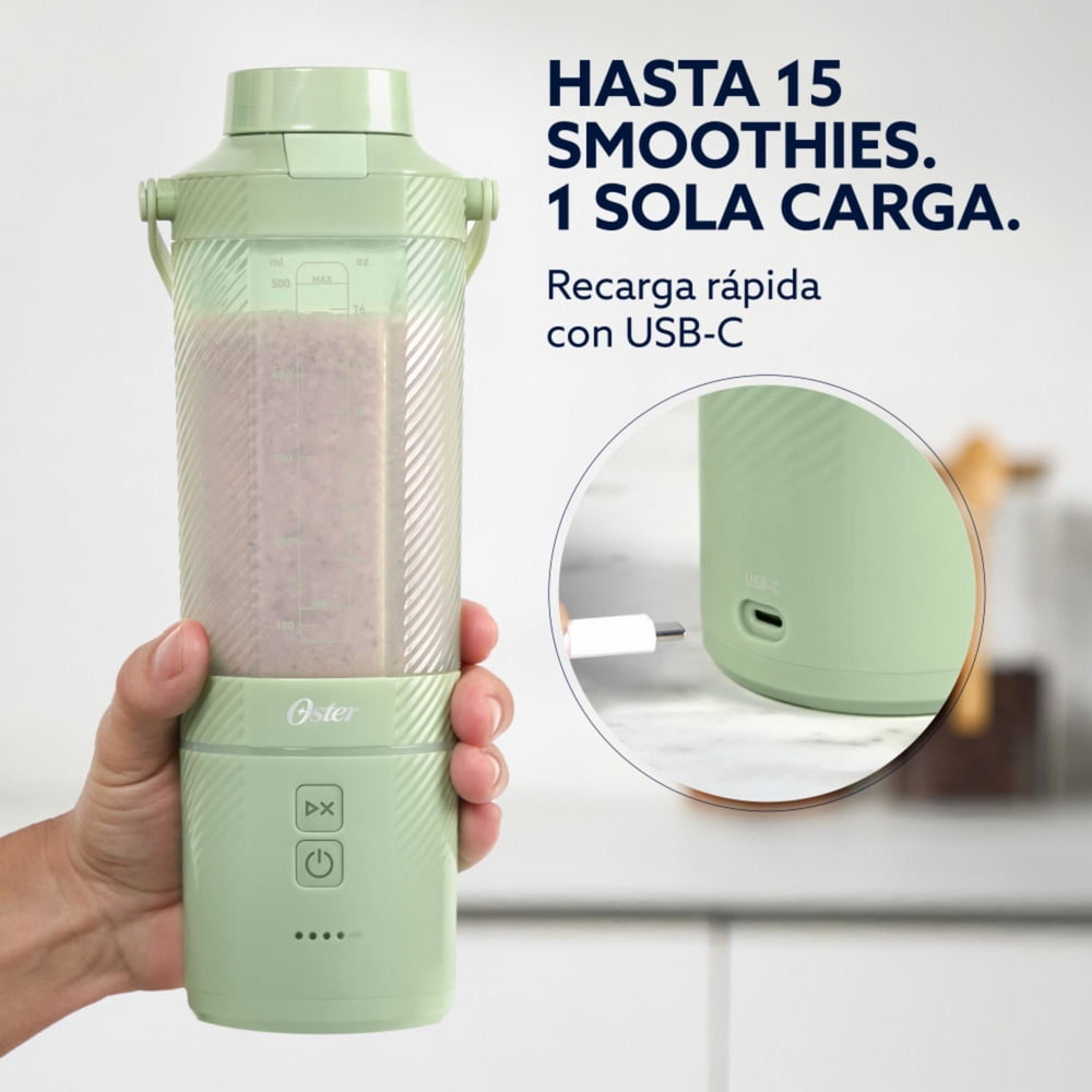 Oster Licuadora Portátil GoMAX 590 ml Verde BLSTGFP-M20, foto 3