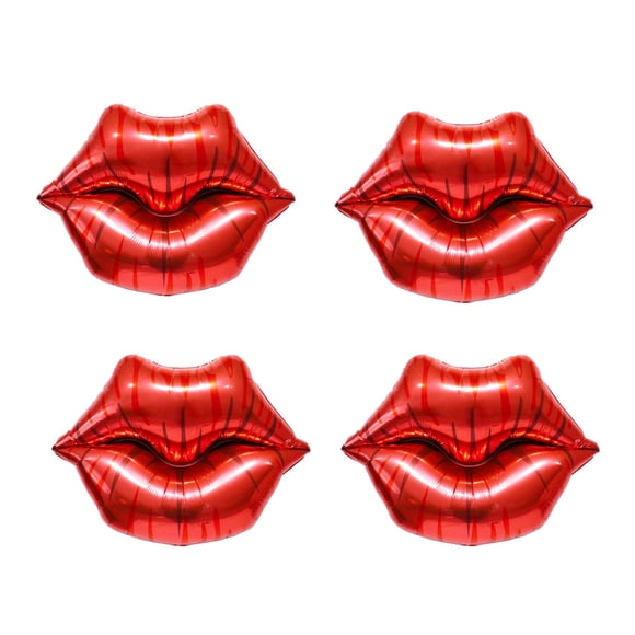 Globos de Mylar OHLIGEI 4 pzas con forma de labios rojos – Decoración para fiestas