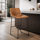 thumbnail image 4 of Taburete Cocina Barra Cuero Pu Caramel 48x49x94 Cm, 4 of 7