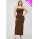 thumbnail image 1 of Vestido Largo con Espalda Cruzada y Abertura en el Muslo, Talla Grande, 1 of 5