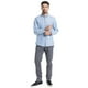 thumbnail image 4 of CAMISA OXFORD LISTADA celeste L, 4 of 5