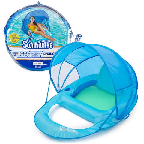 Tumbona De Piscina Swimways Spring Float Premium Con Toldo