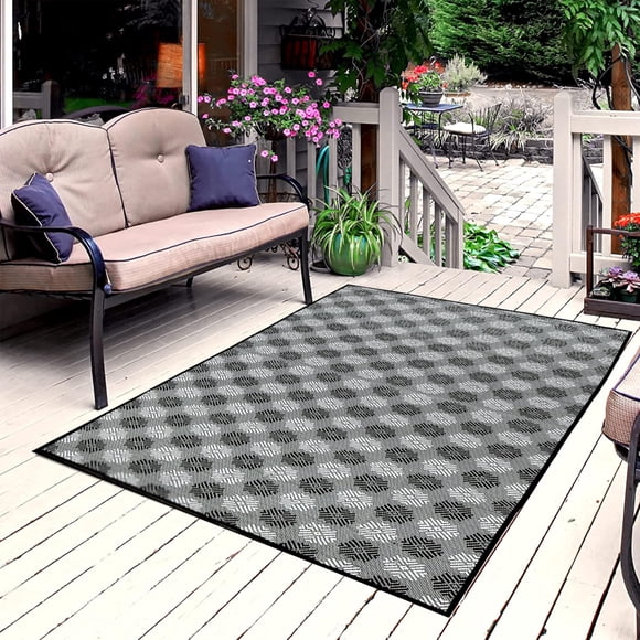 Alfombra exterior ARSUK 180 x 120 cm resistente a la intemperie y plegable