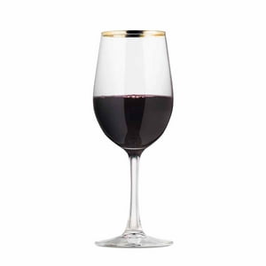Allegra - Set 4 Copas Vino 320Cc Borde Dorado