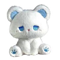 Magideal - Muñeco De Peluche, Juguete De Peluche De Animales, Decoración De Habitación Infantil De 5,91 Pulgadas, Lindo Juguete De Peluche Para Niños, Niñas, Reg Blanco Y Azul