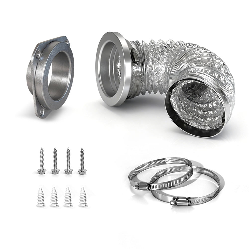 Xusx111 - Acoplamiento De Ventilación De Secador Magnético Kit De Conectores De Ventilación De Secador De Sellado Hermético Conector Rápido Fácil De Limpiar Incluyendo Un Conducto De 4" De 2,6 Pies Y