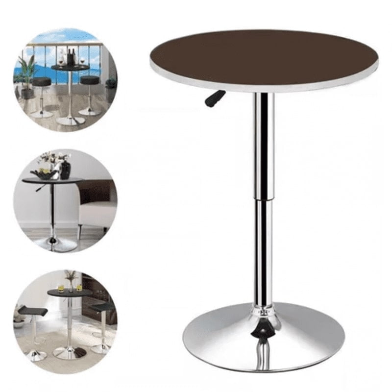 Genérico - Mesa Bar Altura Regulable 60 A 93 Cm Diametro Comedor Gira 360° Cafe