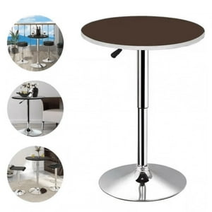Genérico - Mesa Bar Altura Regulable 60 A 93 Cm Diametro Comedor Gira 360° Cafe