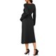 thumbnail image 3 of INSPIRE CHIC Vestido de Maternidad para Mujeres Manga Larga Cuello Cuadrado Tejido Midi con Cinturón Casual Otoño Invierno Vestidos de Embarazo S Negro, 3 of 6