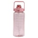 thumbnail image 3 of Botella De Agua Motivacional Con Asa De Transporte, Marcador De Tiempo Y Pajita Para Ciclismo Rosa, 3 of 5
