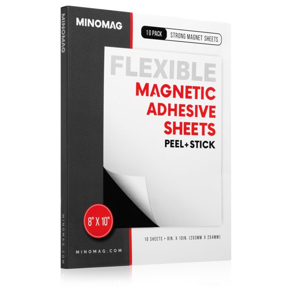 Hojas Magnéticas MINOMAG 25x20 cm Pack de 10 Adhesivas