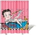 thumbnail image 1 of Cortina de ducha rosa Betty Boop, juego de cortinas de baño con ganchos, tamaño 66 x 72 pulgadas, 1 of 3