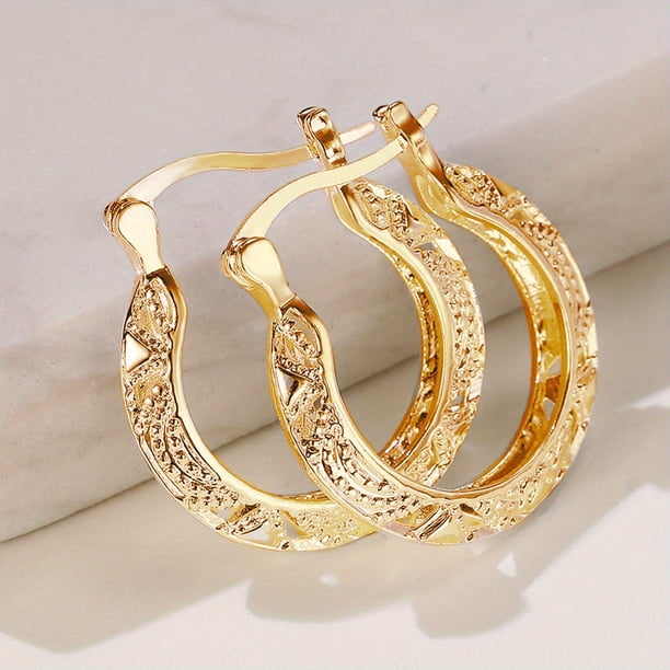 Stylish Silver Textured Hoop Earrings - Effortlessly Chic and Comfortable
