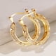 thumbnail image 1 of Stylish Silver Textured Hoop Earrings - Effortlessly Chic and Comfortable, 1 of 5