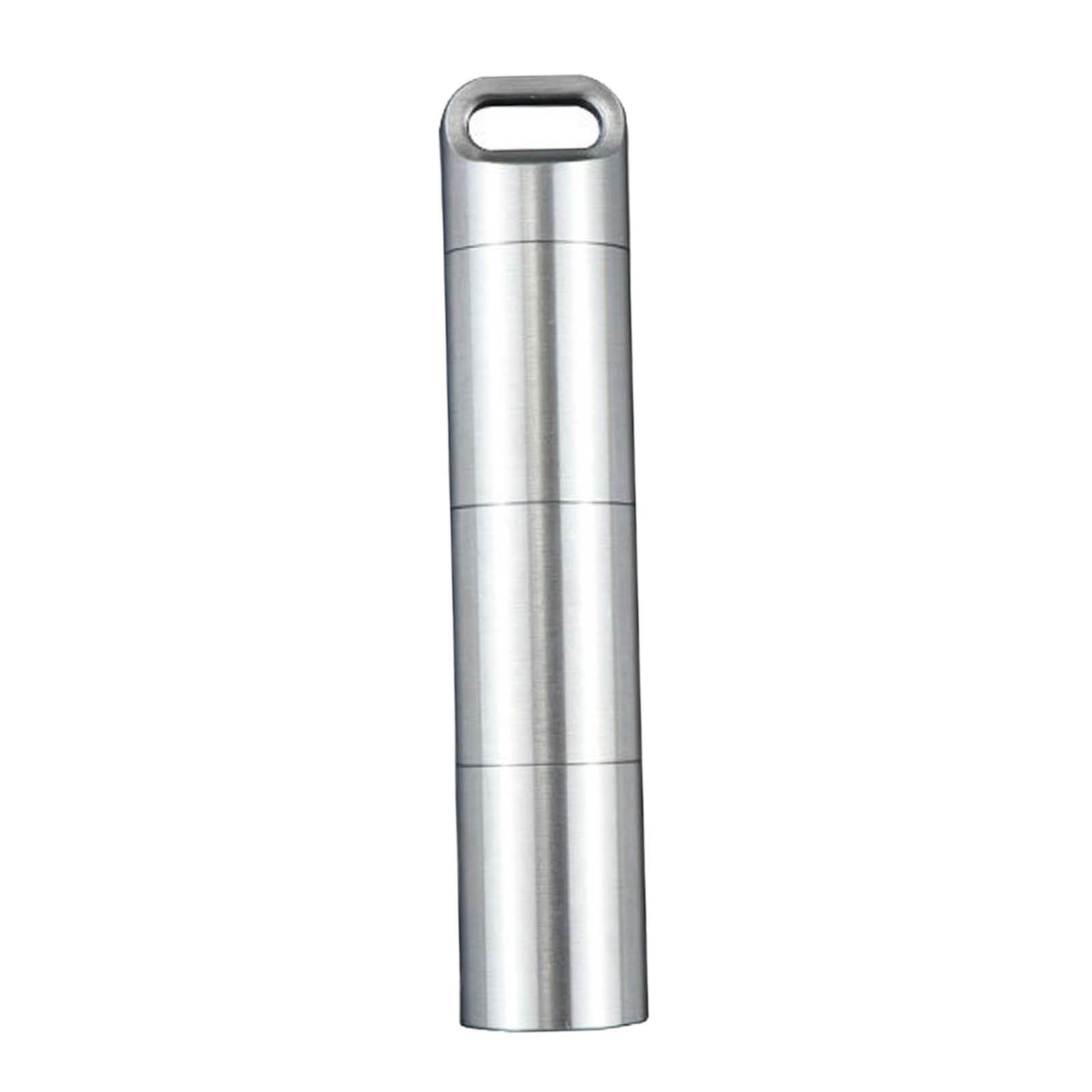 Magideal - Pequeño Contenedor De Pastillas Para Tabletas, A Prueba De Humedad, De Almacenamiento De Material Acero Inoxidable Sellado, Pastillero, Organizador Para P6 Tres Capas