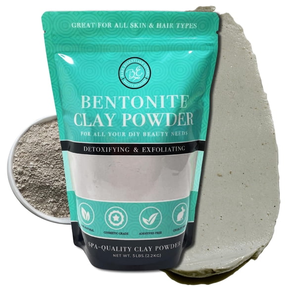 Bentonita Bare Essentials Living de arcilla en polvo, 2,27 kg