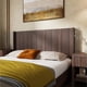 thumbnail image 3 of Wood Headboard Queen Size, 64.4" Wide Wooden Queen Headboard Only, Modern Farmhouse Headboards, Wall Mounted Fluted Panel, Wingback Boho Headboards, Walnut, 3 of 3
