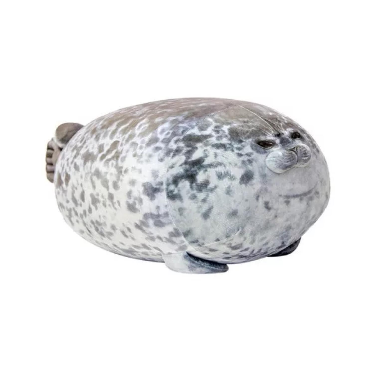 Genérico - Juguete Peluche Cojin Foca Bebe 30Cm Felpa Gris Infantil