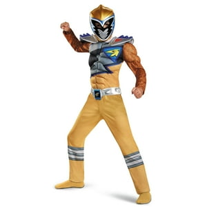 Disguise - Disfraz Dorado De Power Rangers Dino Charge Con Máscara Para Niño
