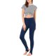thumbnail image 2 of ROPA REFINADA Leggings de Algodón para Mujer de Regreso a Clases Cintura Elástica Gimnasio Yoga Suaves Pantalones con Estribos de Navidad L Azul Oscuro, 2 of 8