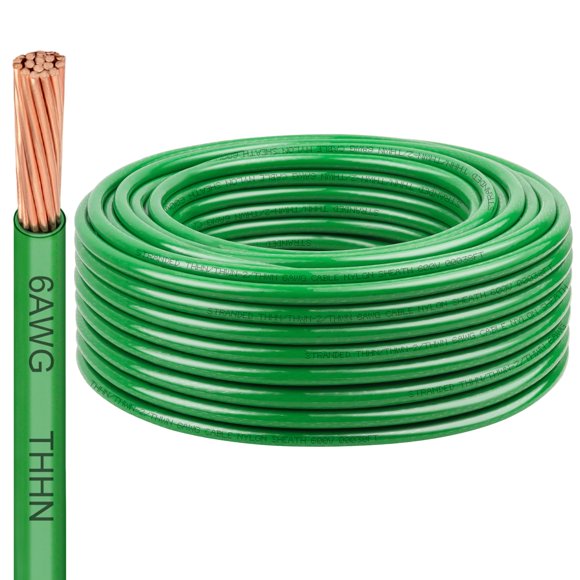 Cable XRDS-RF 6 AWG 30 m Verde THHN para puesta a tierra