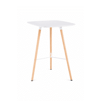 Habita2 Chile - Mesa Alta Estilo Nordico Cubierta 70X70 Cm - Blanca