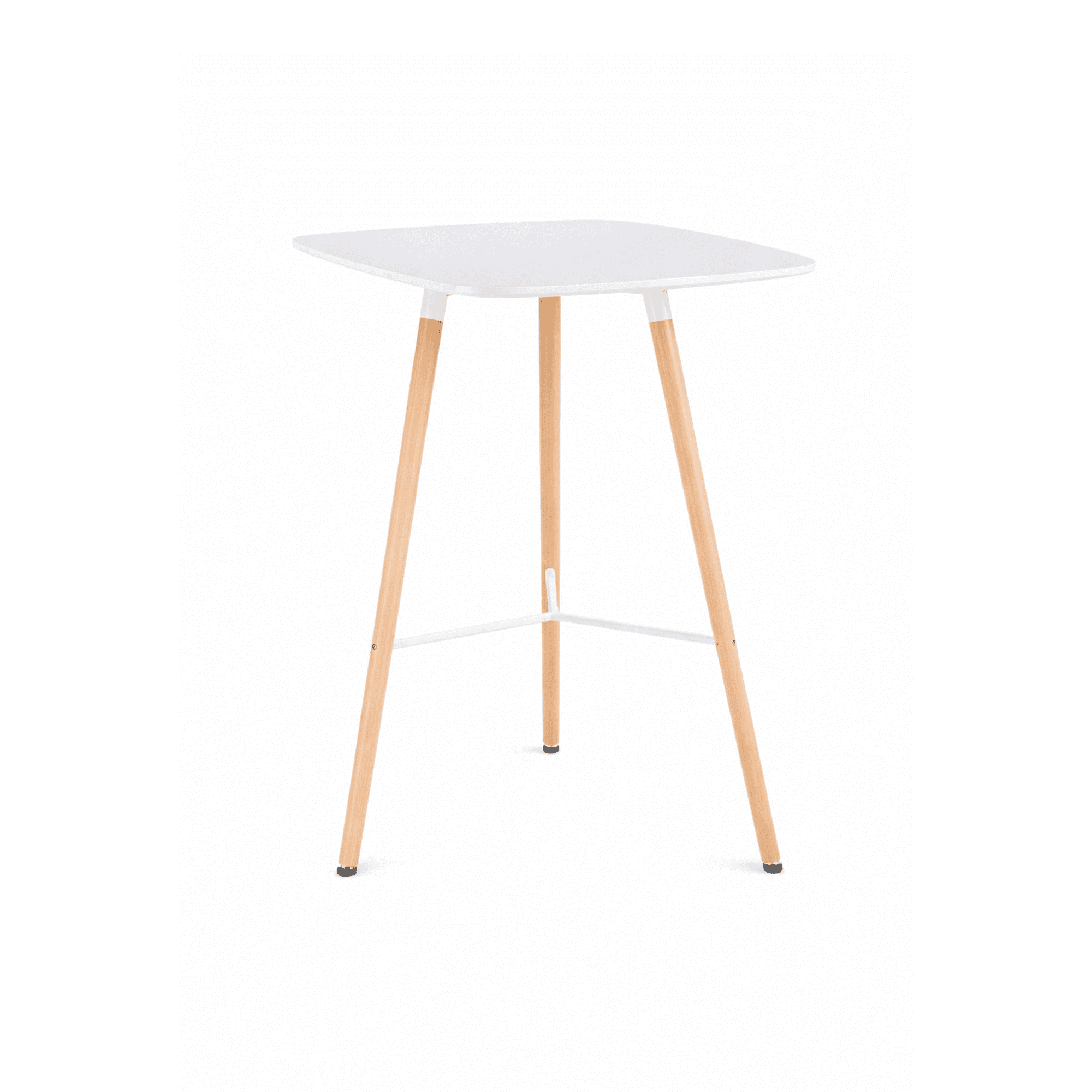 Habita2 Chile - Mesa Alta Estilo Nordico Cubierta 70x70 Cm - Blanca