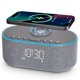 thumbnail image 1 of Despertador Radio Odokee Cargador inalámbrico 10W Bluetooth Gris, 1 of 7