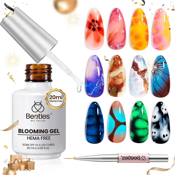 Esmalte en gel con forma de escarabajos para uñas, 20 ml, sin hematones, transparente, UV y LED