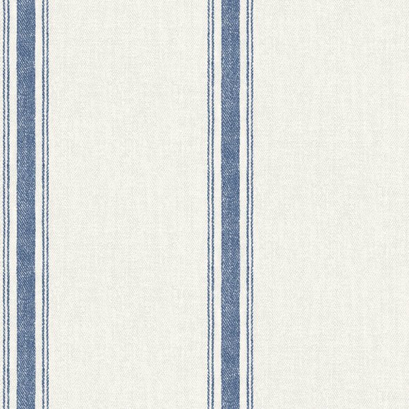 Papel pintado Chesapeake Linette Fabric Stripe Blue 5.24m²