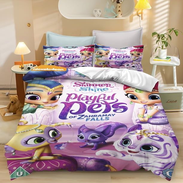 Girl Shimmer and Shine Quilt Cover Cartoon Duvet Skin-Friendly And Breathable Cute Printed Comforter Warm Bedding Sanrio