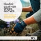 thumbnail image 2 of Guantes de trabajo Wells Lamont HydraHyde de cuero resistentes al agua, 2 of 6