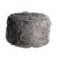 thumbnail image 5 of Reposapiés redondo peludo suave cubierta Little Stool Chair Deep Grey - 33cm, 5 of 5