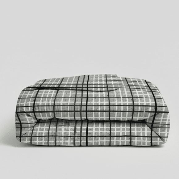 Quilt estampado Líneas Gris 2 plazas Gris