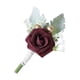 thumbnail image 2 of Hombres PE Rose Flowers Boutonniere Corsages De Boda Para Dama De Honor Prom Red, 2 of 5