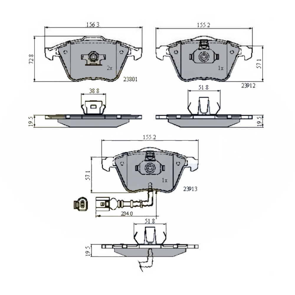 Pastillas Freno Para Auto Comline Cbp11628