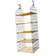 thumbnail image 1 of Organizador colgante para armario, estante colgante, cesta de almacenamiento portátil de 5 niveles plegable para calcetines, armario, bolsos, suéteres Azul amarillo, 1 of 5