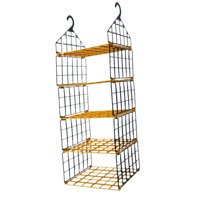 Magideal - Organizador Colgante Para Armario, Estante Colgante, Cesta De Almacenamiento Portátil De 5 Niveles Plegable Para Calcetines, Armario, Bolsos, Suéteres Azul Amarillo